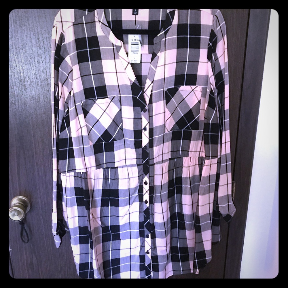 Plaid Torrid Flannel Print Size 3 NWT